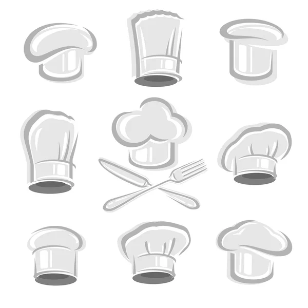 Σύνολο καπέλα σεφ. διάνυσμα — Διανυσματικό Αρχείο