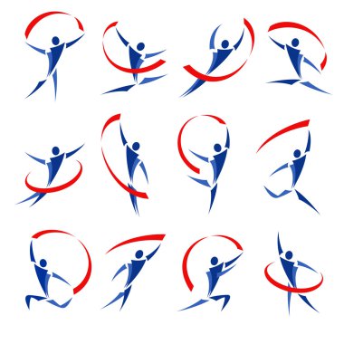 Soyut insanlar simgeler koleksiyonu