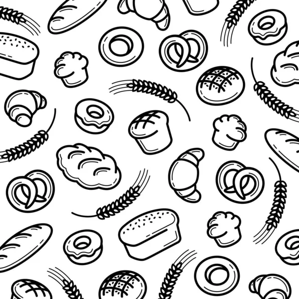 นหล ปแบบขนมป ไอคอนสะสมขนมป เวกเตอร — ภาพเวกเตอร์สต็อก