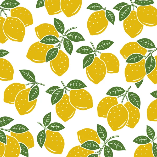 Conjunto Fondo Patrón Limón Icono Colección Limones Ilustración Vectorial — Vector de stock