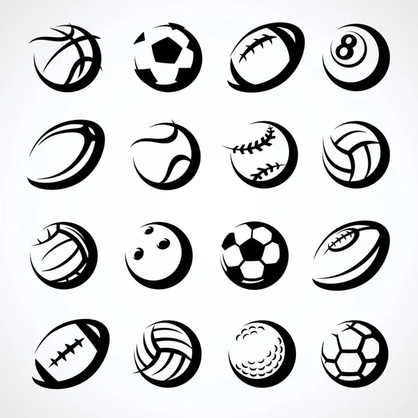 Juego Bolas Deportivas Colección Iconos Las Pelotas Deportivas Ilustración Vectorial Ilustraciones De Stock Sin Royalties Gratis