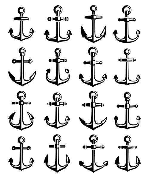 Anchor set. — Stock Vector