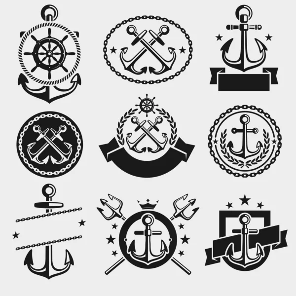 Anchors labels — Stock Vector