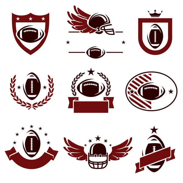 Set de etiquetas e iconos de fútbol — Vector de stock