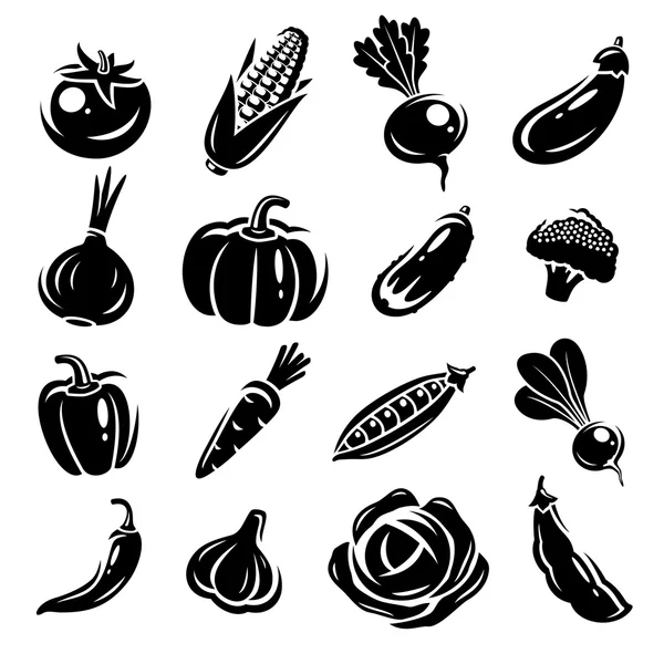 Collection of vegetables set. — Stock Vector