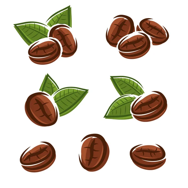 Coffee beans set — Stock Vector