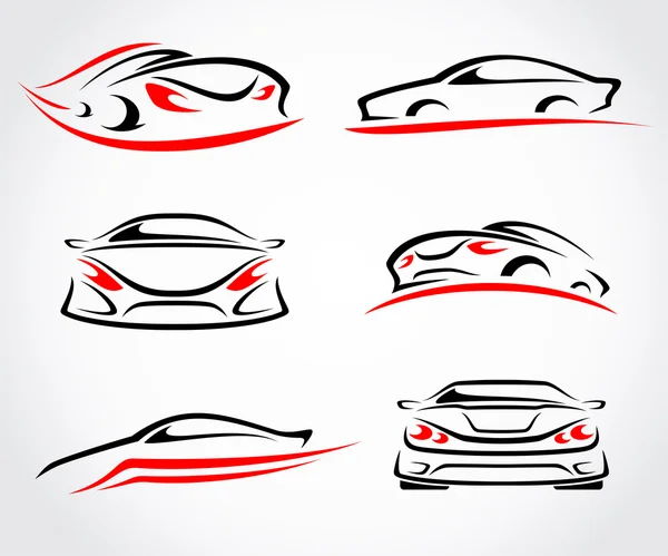 Coches conjunto abstracto — Vector de stock