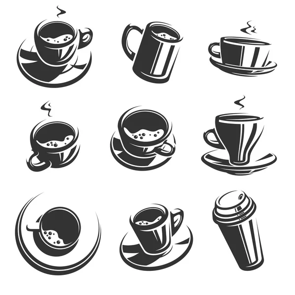 Black Coffee set — Stock Vector