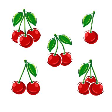 Kırmızı kiraz seti