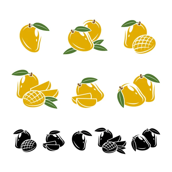 Set de mango sobre blanco — Vector de stock