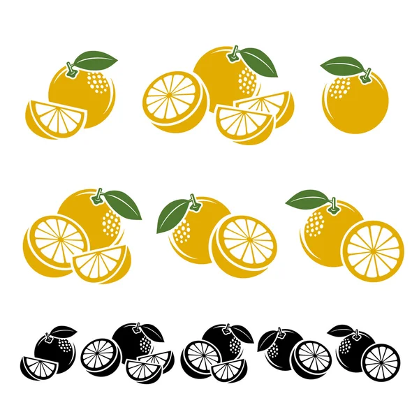 Grapefruit set. Vector — Stock Vector