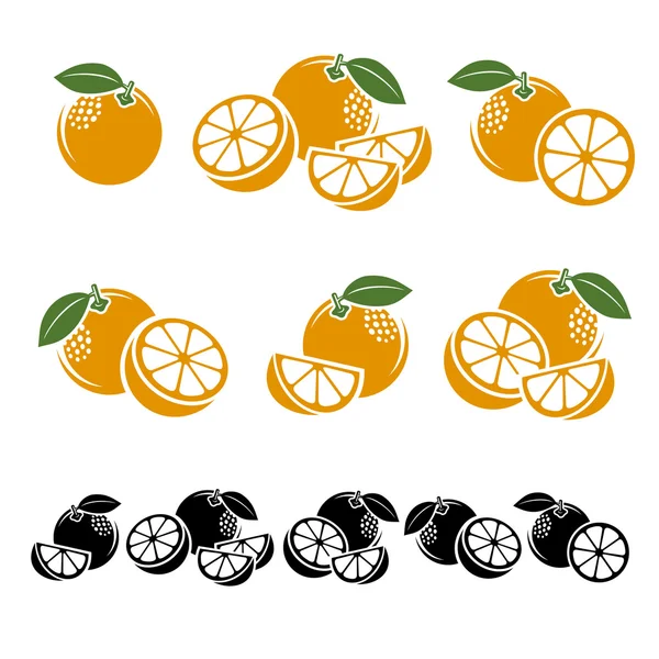 Naranjas listas. Vector — Archivo Imágenes Vectoriales