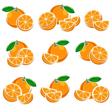 portakal ayarlayın. vektör