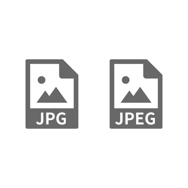 Jpg和Jpeg文件向量图标 图像格式符号 — 图库矢量图片