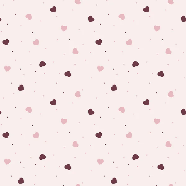 Бесшовный Векторный Рисунок Сердца Разноцветный Розовый Дизайн Сердца Печати Ткани — стоковый вектор