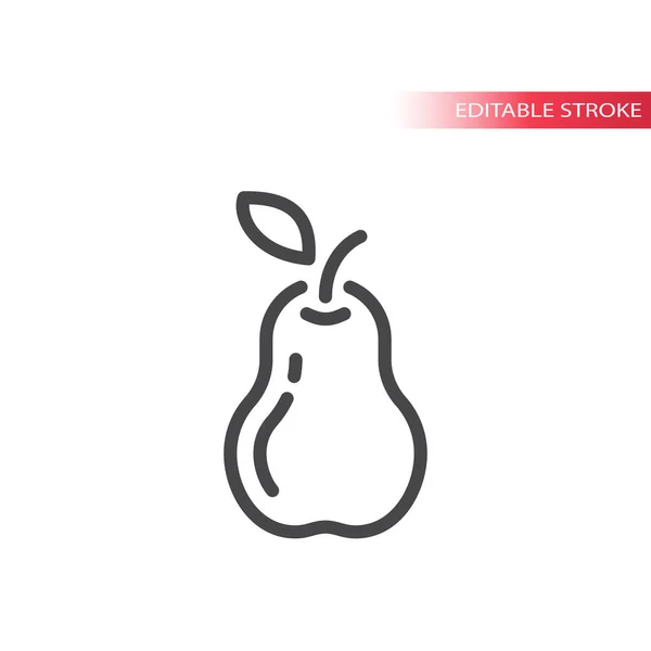 Pear Line Vector Icon 선천성 뇌졸중 — 스톡 벡터