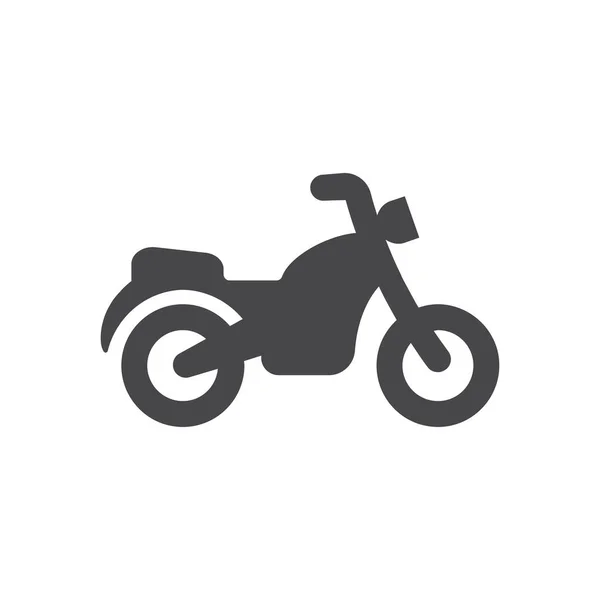 Motocicleta Icono Vector Negro Símbolo Glifo Moto — Archivo Imágenes Vectoriales