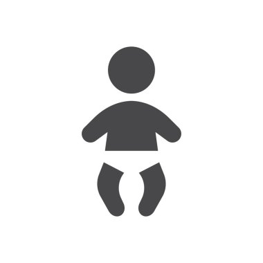 Bebek siyah vektör simgesi. Basit sembol.