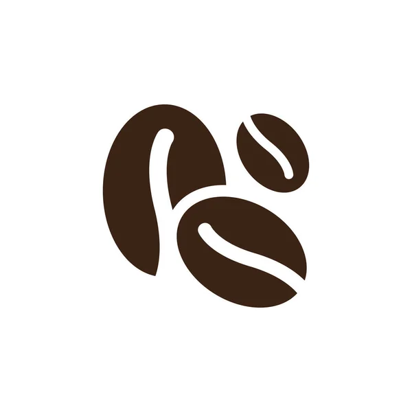 Kahve Çekirdekleri Kavrulmuş Vektör Ikonu Kafe Fasulyesi Sembolü — Stok Vektör
