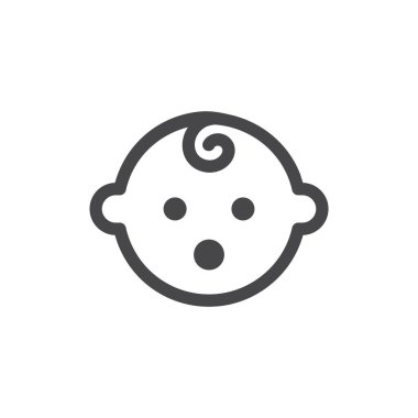 Bebek basit siyah vektör simgesi. Kabartma sembolü.