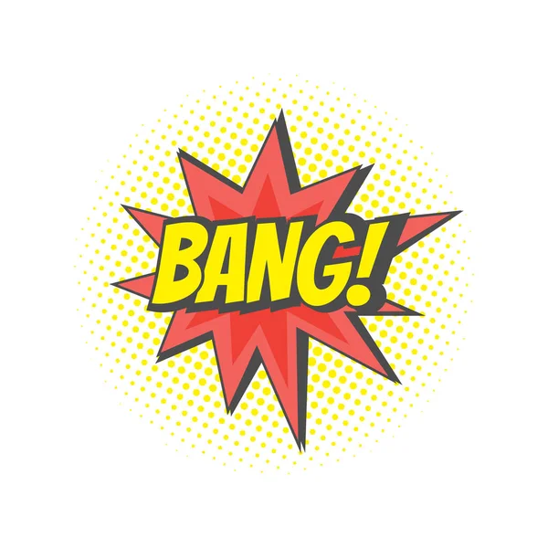 Bang Explosion Colorful Vector Cartoon Bang Text Lettering Comic — Stock Vector