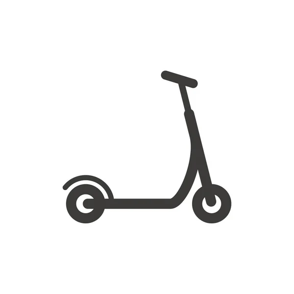 Empuje Icono Vector Negro Scooter Símbolo Glifo Simple — Archivo Imágenes Vectoriales