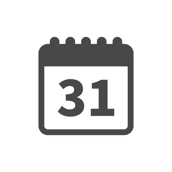 Calendrier Simple Icône Vectorielle Noire Date Symbole Glyphe — Image vectorielle