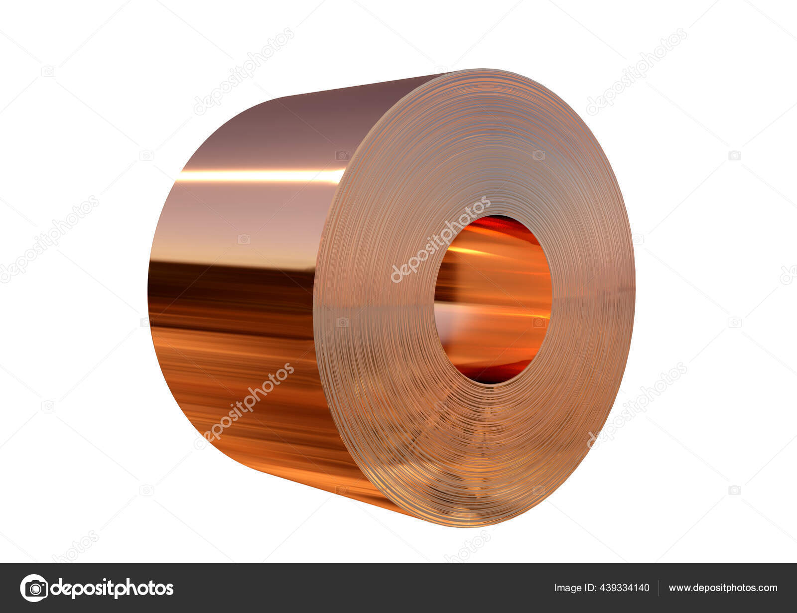 Copper Sheets Roll Isolated White Background Rendering Stock Photo by  ©agphotography 439334140