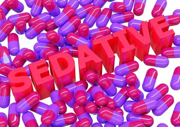 Mektupların Üzerinde Sakinleştirici Ilaç Kapsülleri Illüstrasyon — Stok fotoğraf