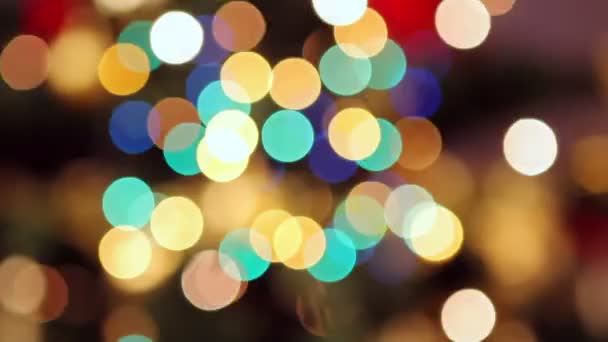 Defocused kerstverlichting — Stockvideo