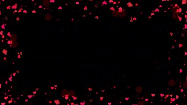 Moldura Coração Com Corações Pequenos Para Dia Dos Namorados Dia — Vídeo de Stock