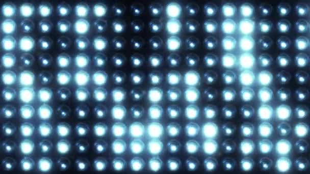 Luces Intermitentes Azules Fondo Del Escenario Pared Proyector Bombilla Luces — Vídeos de Stock