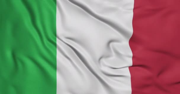 Italia Bandiera Sventola Animazione Senza Soluzione Continuità Loop Bandiera Italiana — Video Stock