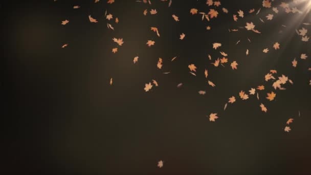 가을은 떨어지는 애니메이션을 떠난다 추수감사절 애니메이션 가시없는 — 비디오