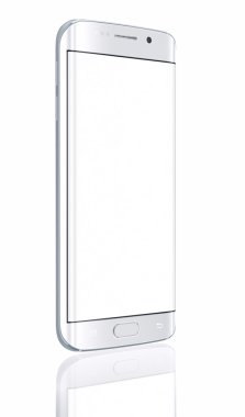 Smartphone edge with blank screen clipart