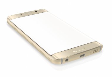 Boş ekran ile altın Platin Smartphone kenar