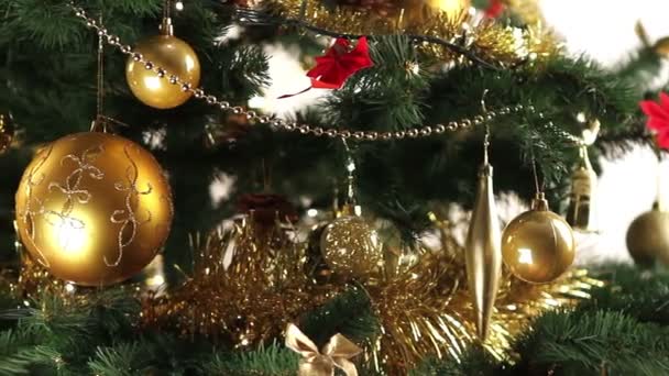Χριστουγεννιάτικο δέντρο διακόσμηση — Αρχείο Βίντεο
