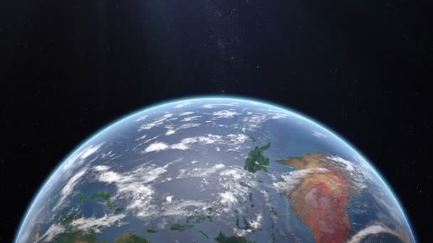 Покриття Землі і збільшення — стокове відео