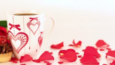 Çikolatalı kek ve kahve gül ve Hediyelik