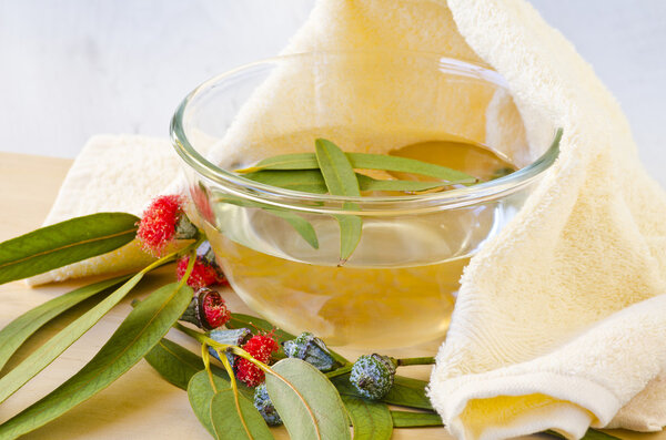 Вдыхание пара эвкалипта
.