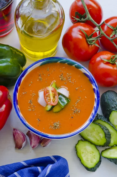 Spanische Küche. Gazpacho. — Stockfoto