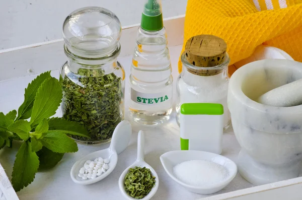Stevia Ürünler. Doğal tatlandırıcı.