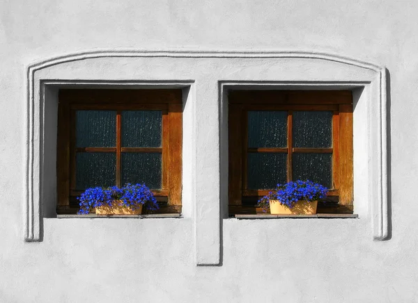 Twee rural windows — Stockfoto