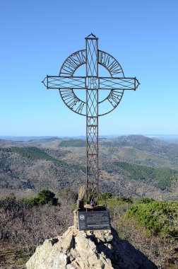 Iron cross in Tentudia monastery clipart