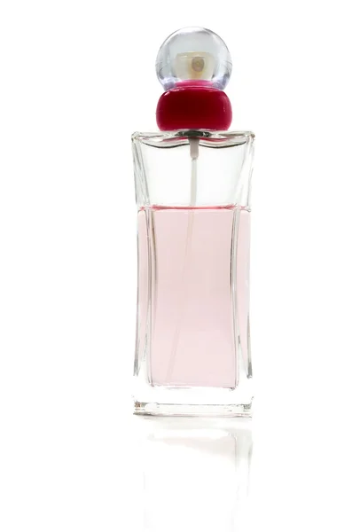 Pink perfume bottle isolated — Stock Photo, Image