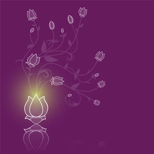 Floral abstrait vecteur violet fond — Image vectorielle