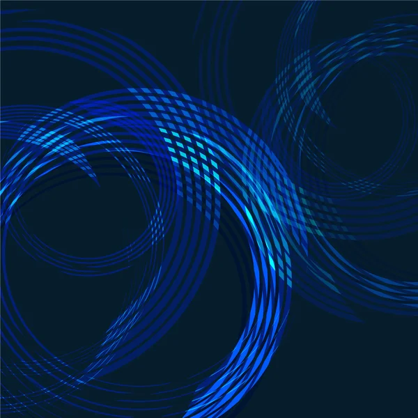 Linha abstrata azul e fundo círculo — Vetor de Stock