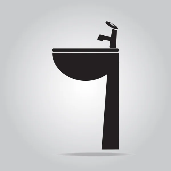 Washing sink icon, Toilet sign — Stock Vector