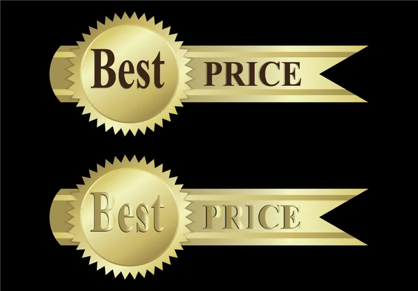 Nejlepší priceicon značka Gold label — Stockový vektor