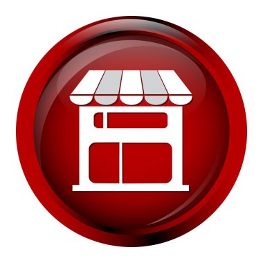 Dükkanı bina simgesini, mağaza düğmesini